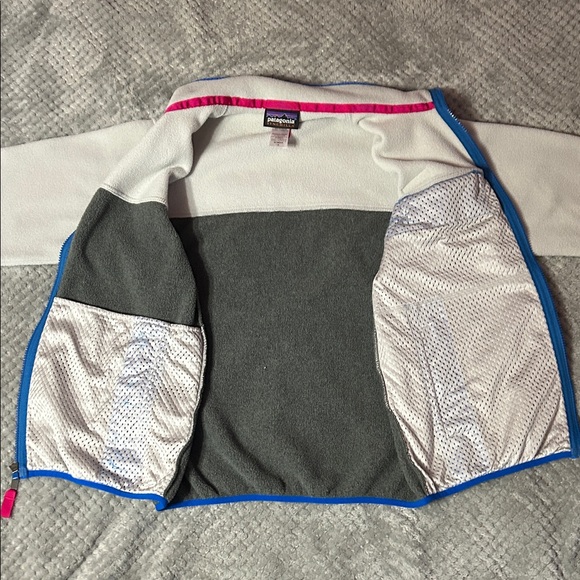 Patagonia Two-Tone Fleece Jacket with Blue Accents - Picture 4 of 6